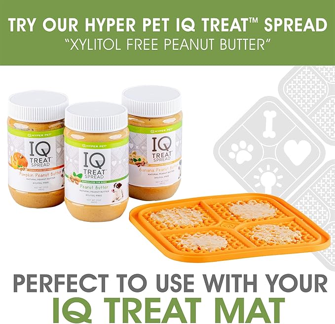 Hyper Pet IQ Treat lick mat for Dogs, Dog Slow Feeder & Cat lick mats | Great Alternative to Slow Feeder Dog Bowls & Cat Slow Feeders | Perfect Dog licking mat, Cat Puzzle Feeder & Dog Enrichment Toys