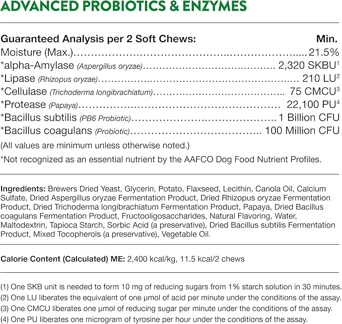 NaturVet – Advanced Probiotics & Enzymes - Plus Vet Strength PB6 Probiotic – Supports and Balances Pets with Sensitive Stomachs & Digestive Issues – for Dogs & Cats 240 ct