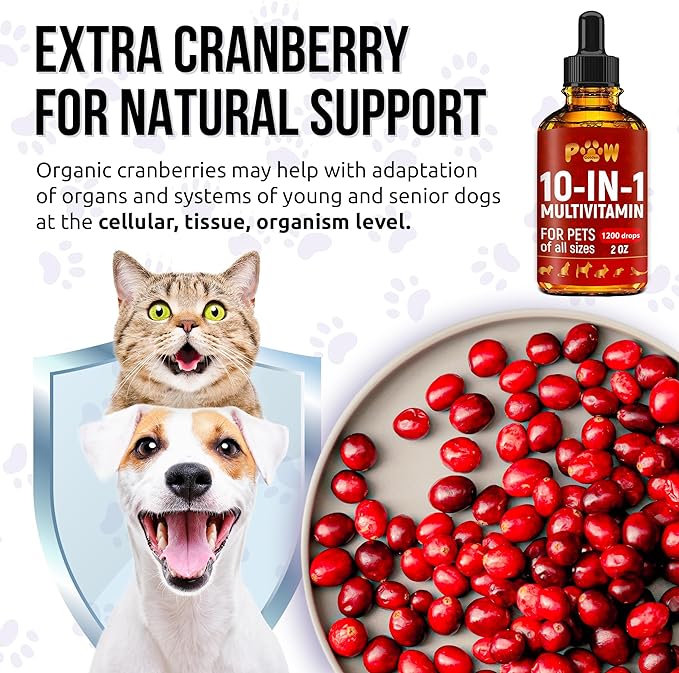 Cat and Dog Vitamins and Supplements | Dog Vitamin | Vitamins for Cats | Multivitamin for Dogs | Cat Supplements & Vitamins | Vitamins for Dogs | Natural Cat Vitamins | 2 oz