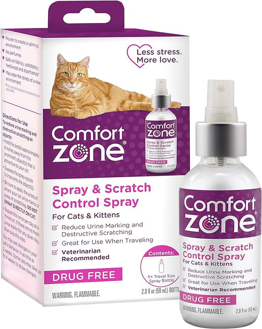 Comfort Zone Cat Calming Spray: Travel Size (2oz)