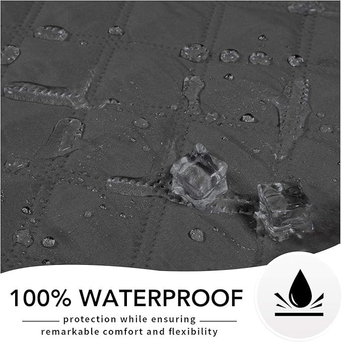 Easy-Going 100% Waterproof Dog Bed Cover Furniture Protector Sofa Cover Non-Slip Washable Reusable Incontinence Bed Underpads for Pets Kids Children Dog Cat(120X82 in,Dark Gray)