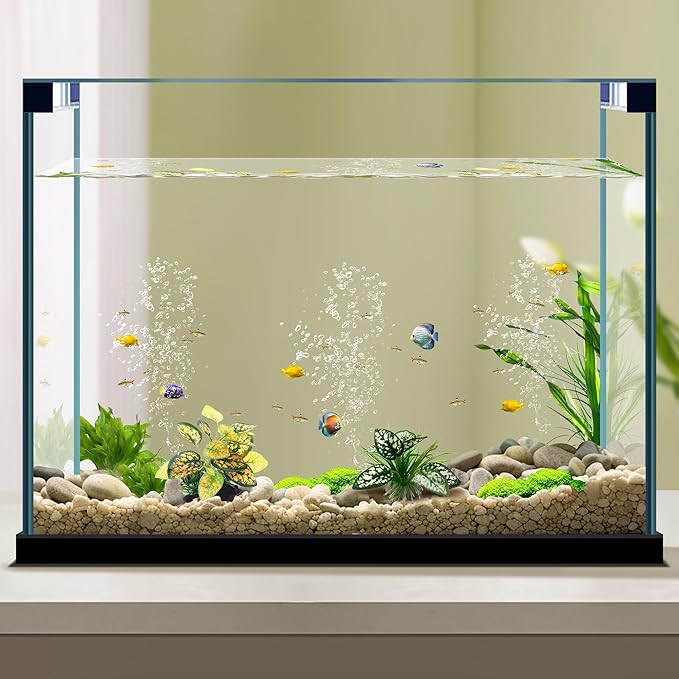 Reptile Artificial Plants, Terrarium Plants Decorations Supplies, Aquarium Fish Tank Plant, Amphibian Habitat Hideout Tank Accessories (M Set-2pcs/C)