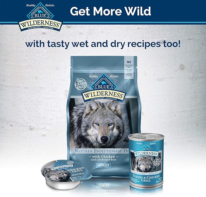 Blue Buffalo Wilderness 100% Grain-Free Wild Bits Chicken Recipe Dog Treats - 4oz Pack of 8