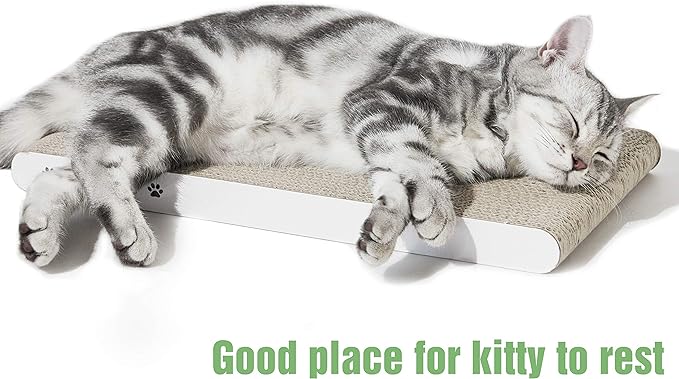 Cat Scratcher Cardboard Cat Scratch Pad with Premium Scratch Textures Design Durable Cat Scratching Pad Reversible