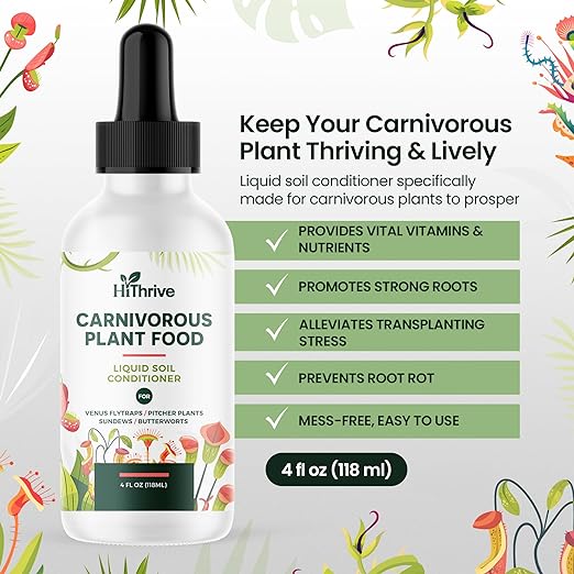 4oz Carnivorous Plant Food & Venus Fly Trap Food - Feeds up to 500 Times, Tropical Plant Fertilizer for Carnivorous Plants, Premium Liquid Carnivorous Plant Fertilizer & Feeding Supplement for Growth
