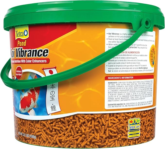 TetraPond Koi Vibrance, Soft Sticks, Easy to Digest Floating Pond Food, 3.31 lbs