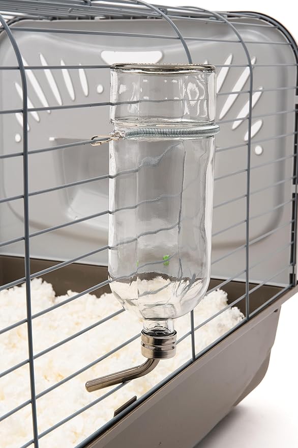 Lixit Chew Proof Flat Sided Water Bottles for Rabbits, Ferrets, Rats, Birds, Hamsters, Guinea Pigs, Chinchillas Gerbils and Other Small Animals (26oz Pack of 2)