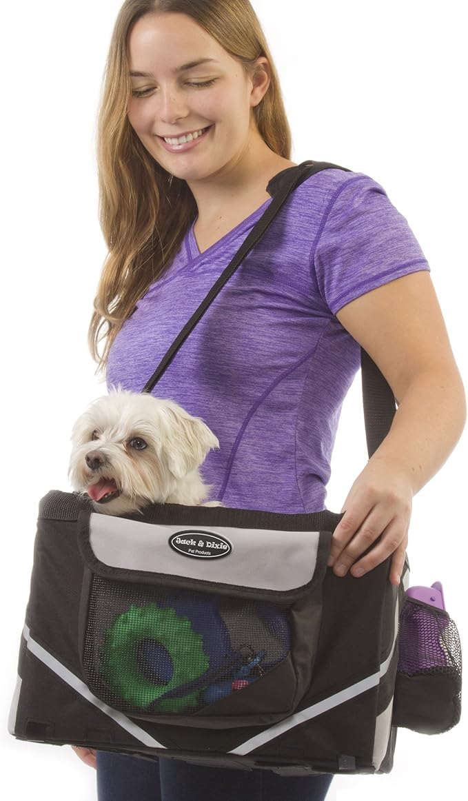 Traveler 2-in-1 Pet Bike Basket and Over The Shoulder Carrier