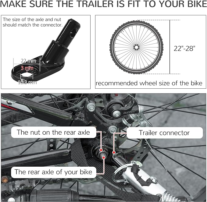 Aosom Dog Bike Trailer with Suspension System, Hitch for Medium Dogs, Pet Wagon & Dog Trailer for Bicycle with Storage Pocket