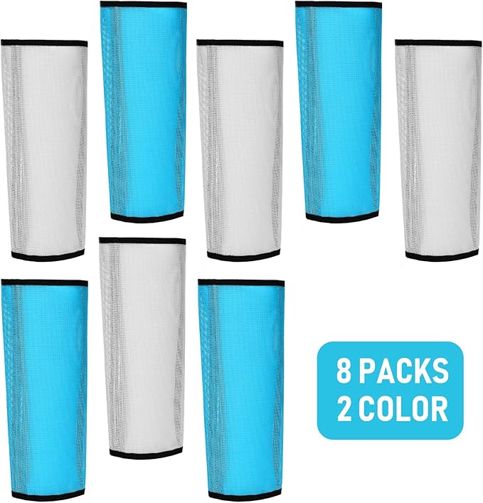 Jexine Set of 8 Mesh Fly Boots for Horse Loose Breathable Mesh Horse Boots Protective Horse Leg Wraps Horse Leggings for Preventing Flies and Mosquitoes Bites