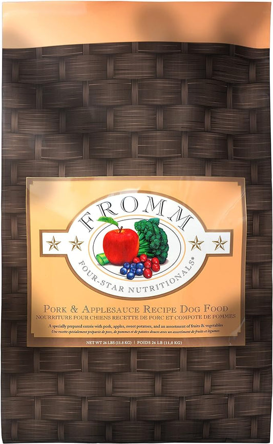 Fromm Four-Star Nutritionals Pork & Applesauce Dog Food - Premium Dry Dog Food - Pork Recipe - 26 lb