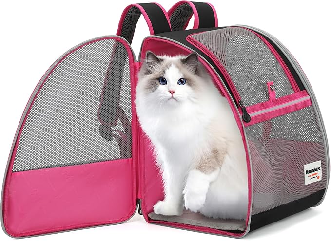 Montana West Cat Carrier Backpack for Small Medium Dog & Puppies with Breathable Mesh for Hiking Camping Backpack Travel Bag