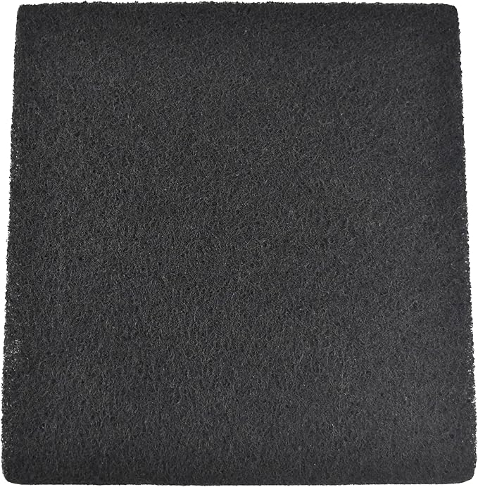 HQRP 6-Piece Activated Charcoal Carbon Litter Box Filters for Hooded Cat Litter Box, 6 x 6.5 Inch Trimmable Pads, 10mm Thick