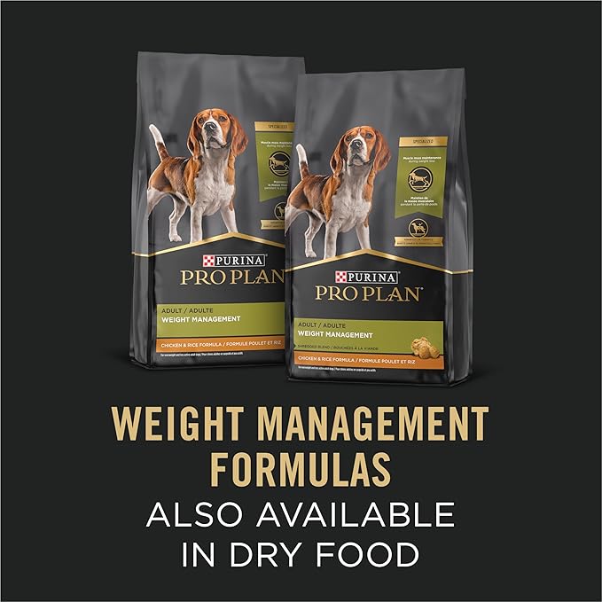 Purina Pro Plan Weight Control Dog Food Wet Gravy, Weight Management Turkey and Rice Entree - (Pack of 12) 13 oz. Cans