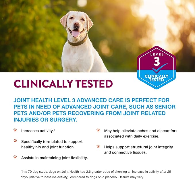 NaturVet Joint Health Level 3 Pet Supplement for Cats & Dogs – Helps Support Hip & Joint Function – Includes Hyaluronic Acid, Glucosamine, MSM, Chondroitin – 10 Oz. Powder