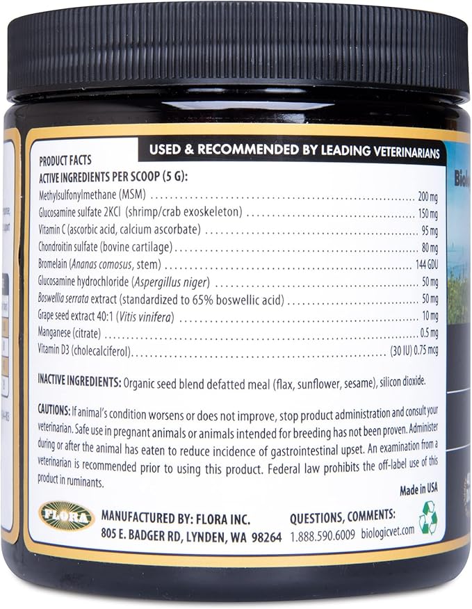 BioJOINT Advanced Joint Mobility Support, Advanced Hip, Joint, Cartilage & Connective Tissue Support, 40-Day Supply for 20-lb. Animal, 7-oz. Powder