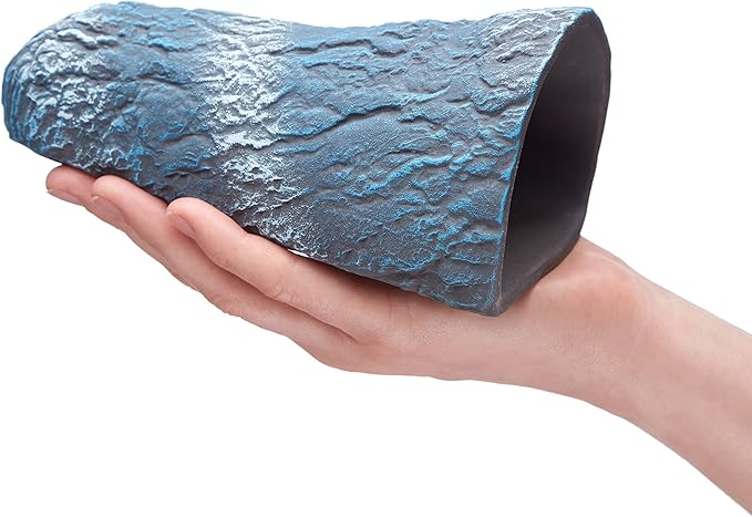 Plecoceramics Pleco Cave Cone Breeding Ceramic Decorations Fish Tank Aquarium (Blue)