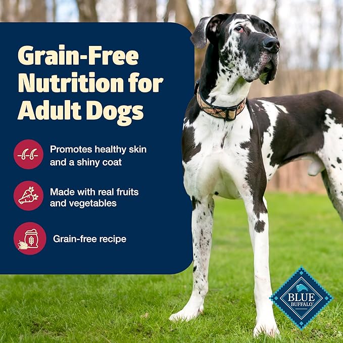 Blue Buffalo Freedom Grain-Free Dry Dog Food, Complete & Balanced Nutrition for Adult Dogs, Made in the USA With Natural Ingredients, Beef & Potatoes, 4-lb. Bag