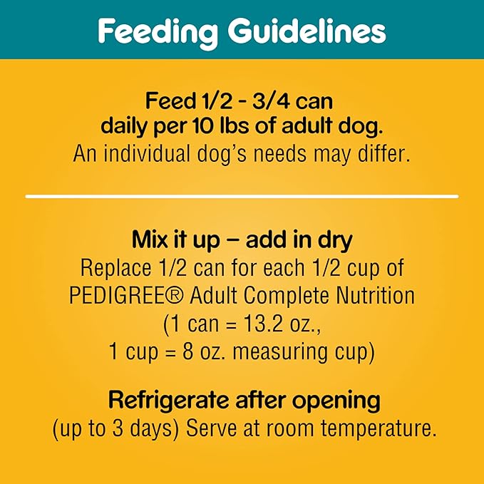 PEDIGREE CHOICE CUTS IN GRAVY Adult Canned Soft Wet Dog Food, Chicken & Rice Flavor, 13.2 oz. Cans (Pack of 12)