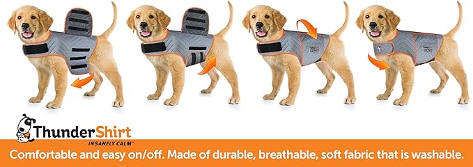 ThunderShirt for Dogs, Medium, Platinum Sport - Dog Anxiety Relief Calming Vest