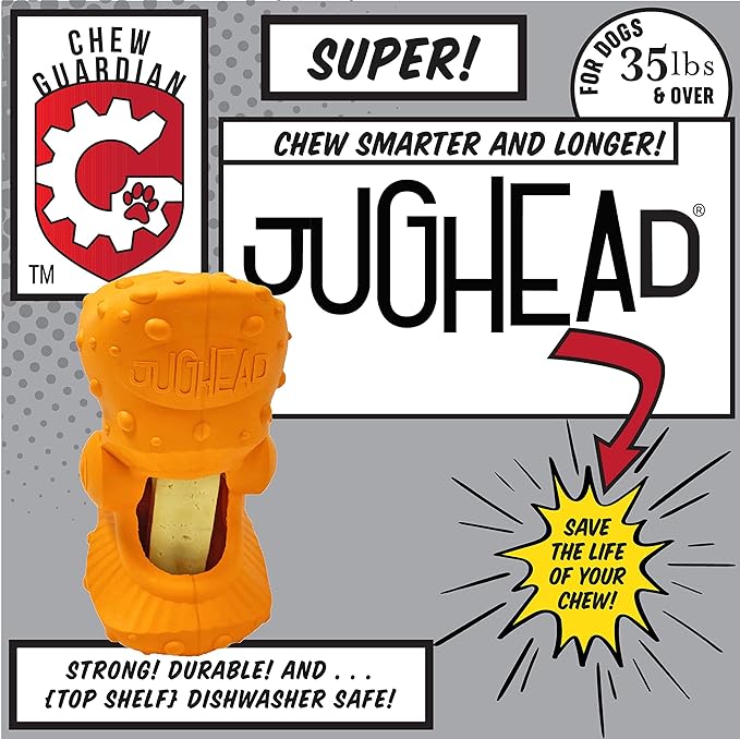 Himalayan Dog Chew Jughead Large Dog Chew Holder, Secures Chews for Dogs, Chew Smarter and Longer, Stimulate Your Dog, Holds Yak Chews, 1 Dog Toy