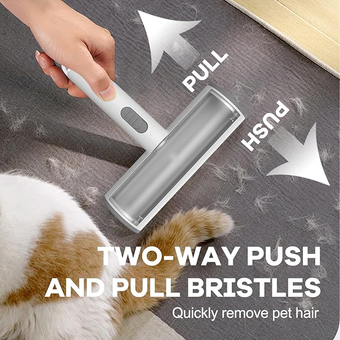 Roller Pet Hair Remover and Reusable Lint Roller，Portable Cat and Dog Lint Roller for Sofas, Carpets, Furniture, Car Cushions and Bedding, Upgraded Travelable and Washable Pet Hair Removal Tool