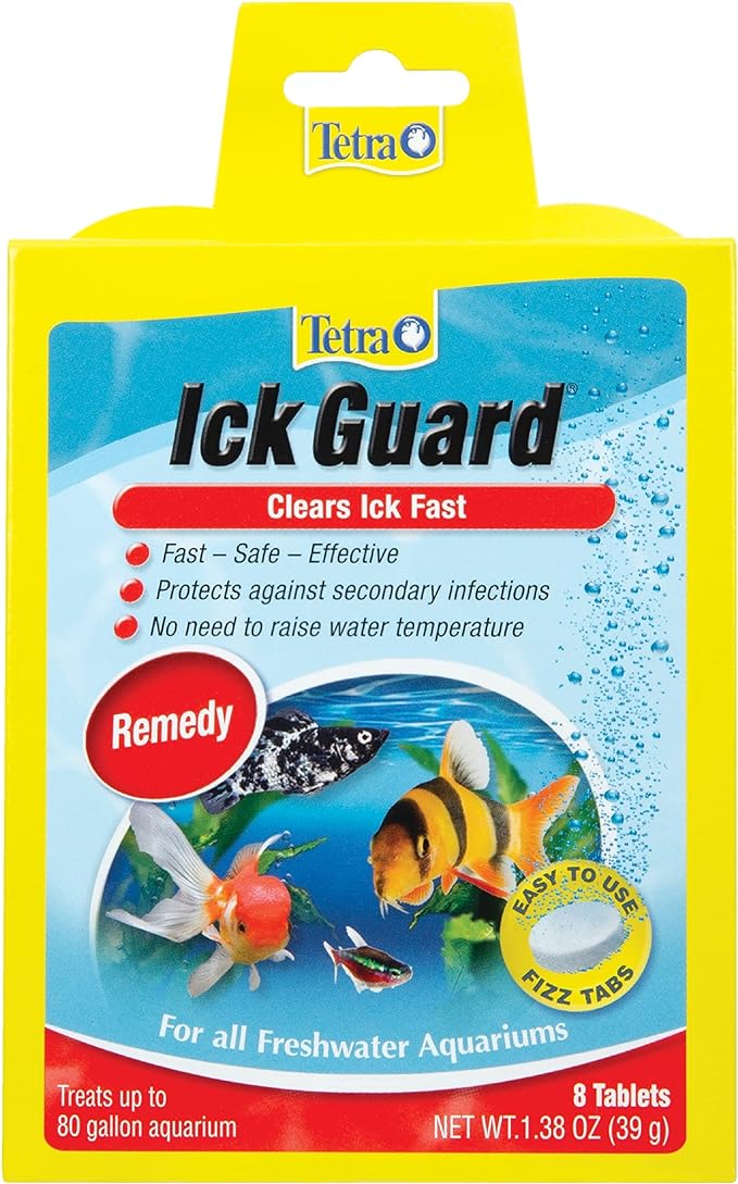 Tetra Ick Guard 8 Count, Quick Remedy For Ick In aquariums,Golds & Yellows