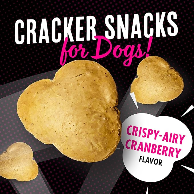 Fromm Pop'etts Crispy-Airy Cranberry Cracker Dog Snacks - Premium Dog Treats - Cranberry Recipe - 6 oz
