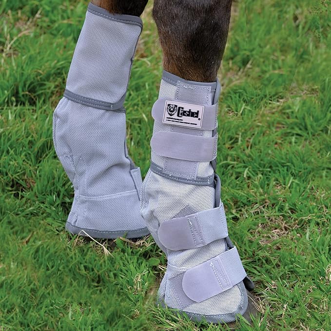 Cashel Crusader Leg Guard Fly Boots, Grey, Mini Pony