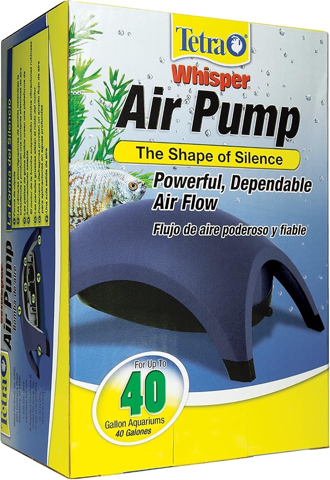 Tetra Whisper Air Pump, for Aquariums, Powerful Airflow, Non-UL Listed