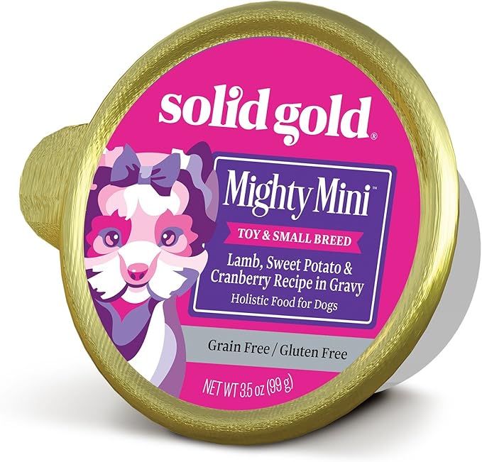 Solid Gold Wet Dog Food for Small Dogs - Mighty Mini Grain Free Wet Dog Food Made with Real Lamb - for Puppies, Adult & Senior Small Breeds with Sensitive Stomachs