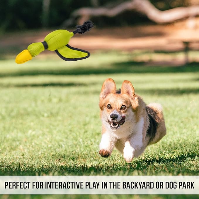 Hyper Pet Flying Series Fetching Dog Toys – Mini Duck Interactive Dog Toy Slingshots Up To 40 ft – Floats on Water