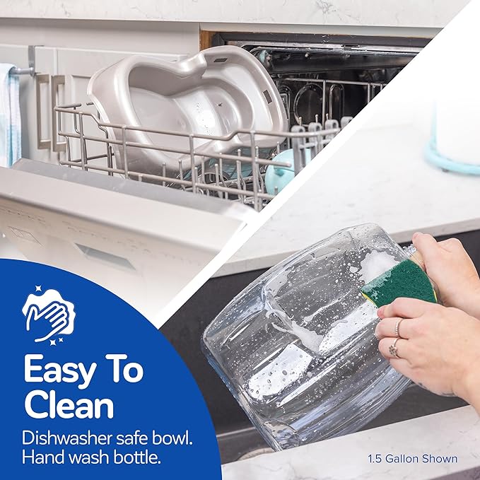 Petmate Pet Cafe Waterer Cat and Dog Water Dispenser 4 Sizes, Pearl White, Made in USA