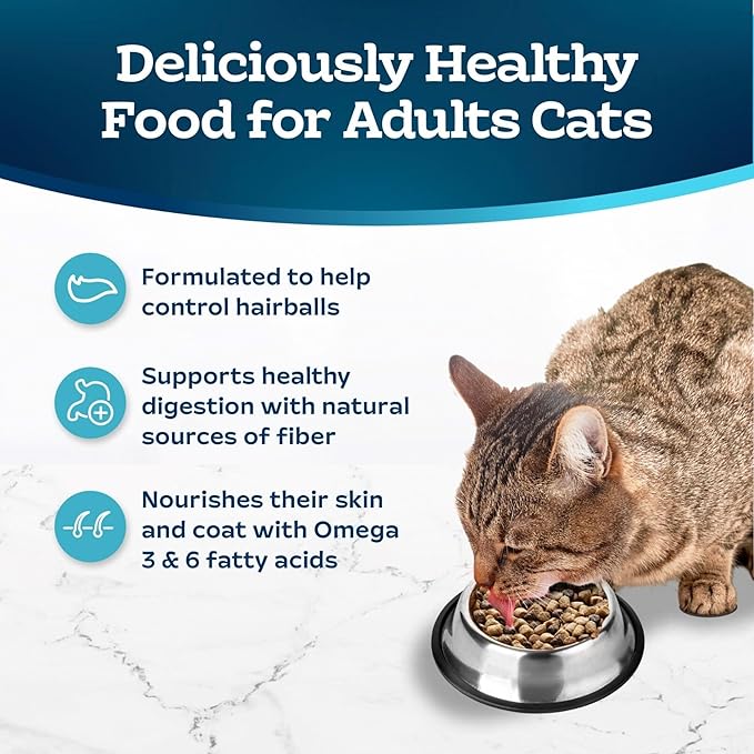 Blue Buffalo Tastefuls Adult Dry Cat Food for Weight Management & Hairball Control, Made in the USA with Natural Ingredients, Chicken Recipe, 7-lb. Bag