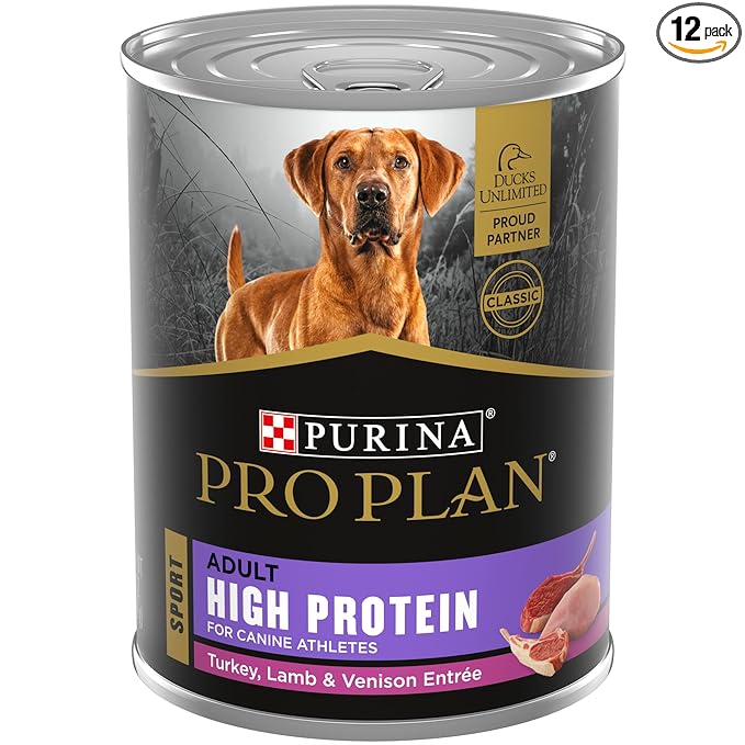 Purina Pro Plan Sport High Protein Turkey, Lamb & Venison Entrée Wet Dog Food - (Pack of 12) 13 oz. Cans