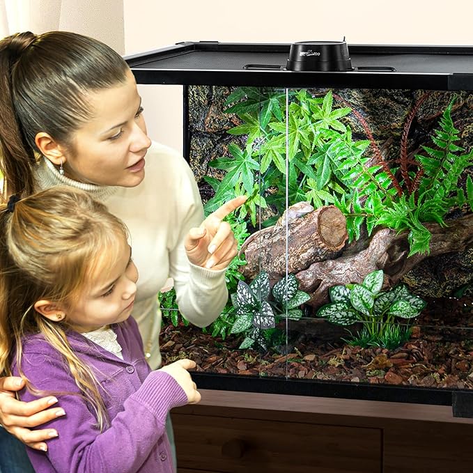 REPTI ZOO UVB Reptile Light with Dimming, LED UVB Light Bulb Fixture for Bearded Dragon Gecko Lizard Turtle Snake, Adjustable Brightness UVB Lamp for Tropical & Desert Reptile
