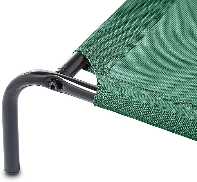 Amazon Basics Cooling Elevated Dog Bed with Metal Frame, Small, 36 x 22 x 7.5 Inch, Green