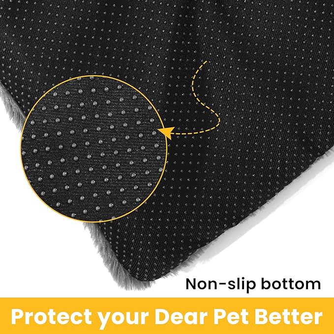 Dog Beds Crate Pad for Medium Dogs, Cat Bed Washable Dog Crate Pad Dog Bed Mat Washable Dog Beds Anti-Slip & Anti-Scratch Pet Sleeping Mat (Grey, M)