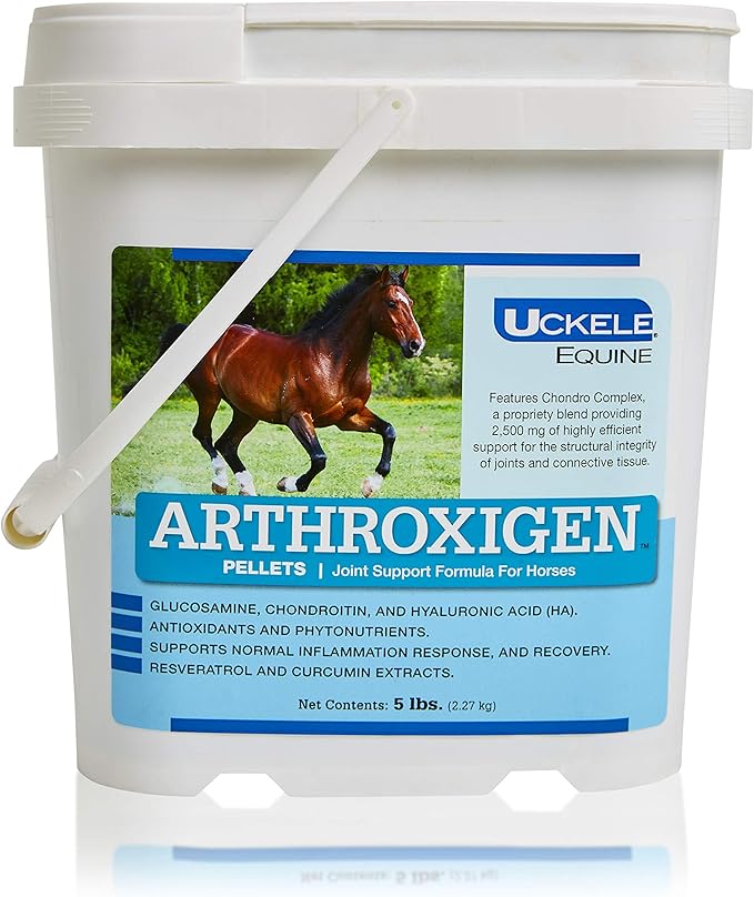 Uckele Arthroxigen Pellets - Joint Supplement Formula for Horses - Eqiune Vitamin & Mineral Supplement - Competition Ready - 5 Pound (lb)