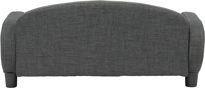 Paws & Purrs Modern Pet Sofa 35.5" Wide for Medium Dog or Cat with Removable/Washable Mattress Cover, Dark Gray