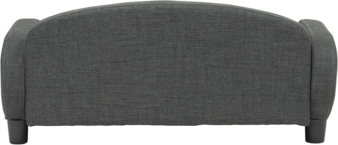 Paws & Purrs Modern Pet Sofa 35.5" Wide for Medium Dog or Cat with Removable/Washable Mattress Cover, Dark Gray