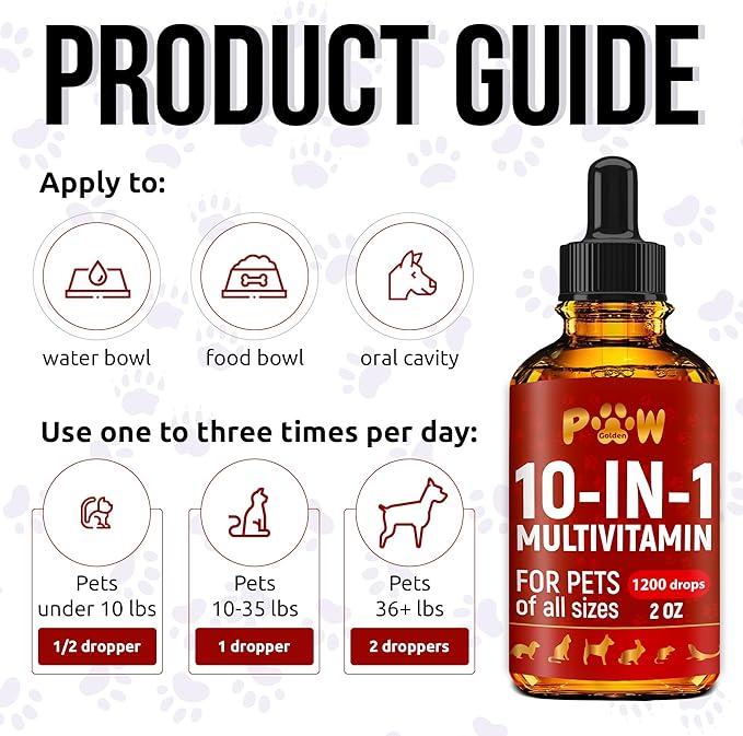 Cat and Dog Vitamins and Supplements | Dog Vitamin | Vitamins for Cats | Multivitamin for Dogs | Cat Supplements & Vitamins | Vitamins for Dogs | Natural Cat Vitamins | 2 oz