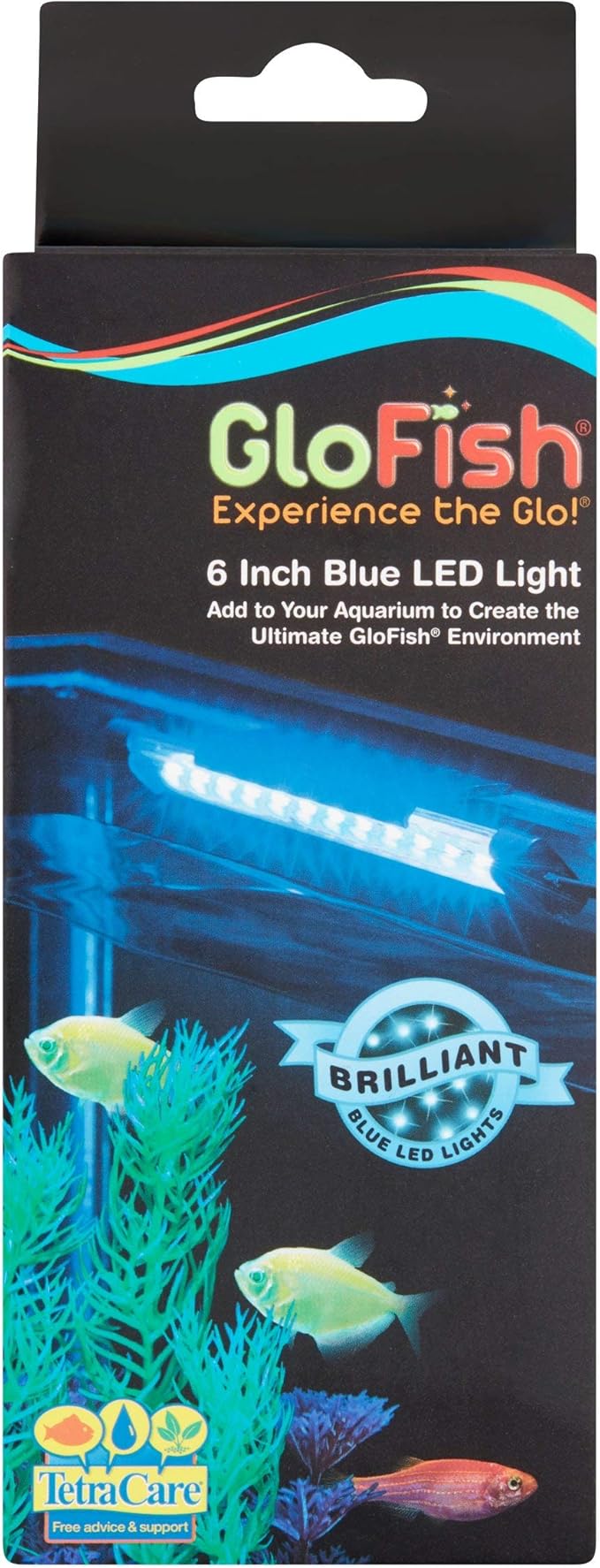 GloFish Blue LED Aquarium Lighting, Lighting for Fish Tanks, For Tanks Up To 10 Gallons, 6 Inch Blue LED