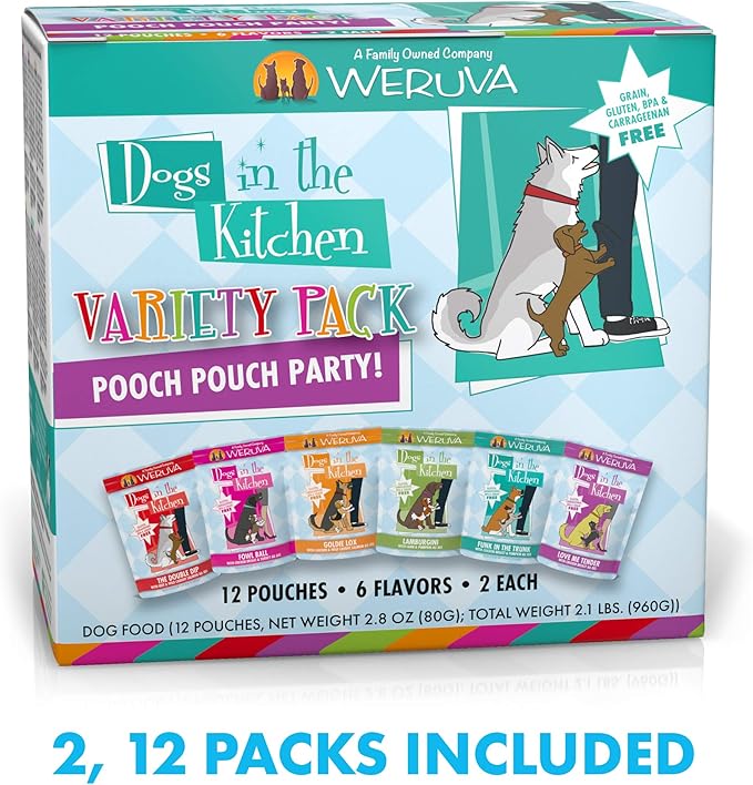 Weruva Dogs in The Kitchen & Pumpkin Patch Up Pouches, Winner Winner Pumpkin Dinner Variety Pack, 36 Pouches Total
