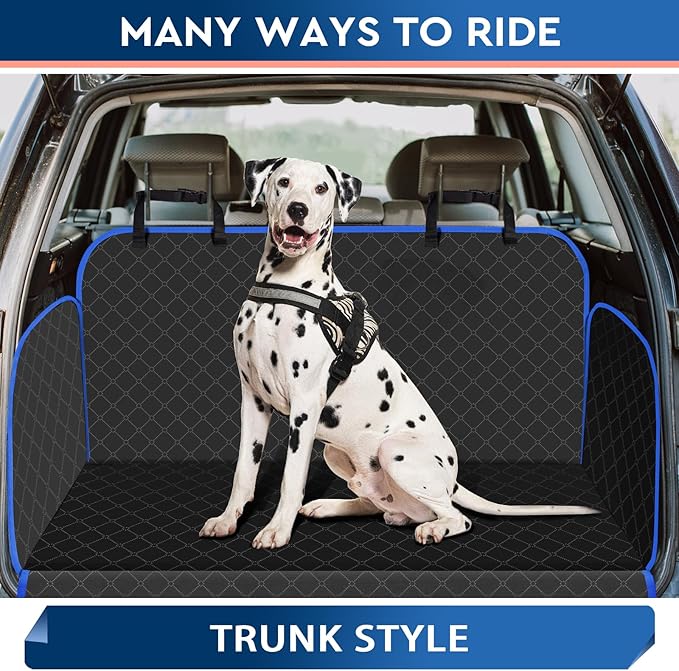 Dog Car Seat Cover Dog Seat Cover for Back Seat Scratch Prevention Dog Hammock Protects Against Dirt Dog Seat Covers for Cars Fits for Small SUVs and Trucks 60"x 64", Blue