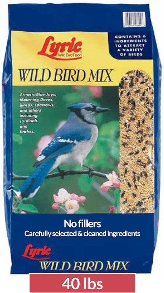 Lyric Wild Bird Mix Bird Seed, Bird Food for Outside Feeders, 40 lb. Bag