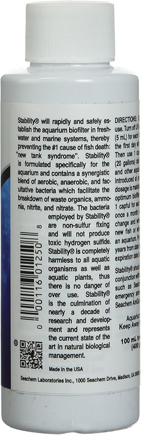 Seachem Stability Fish Tank Stabilizer - For Freshwater and Marine Aquariums 100ml