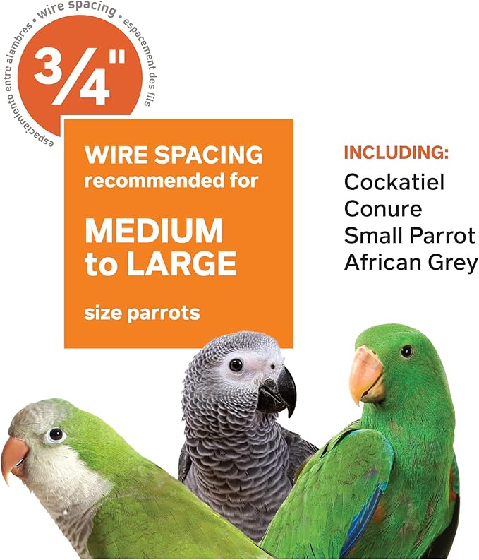 Prevue Pet Products 34511 Dometop Bird Cage, Small, Black Hammertone