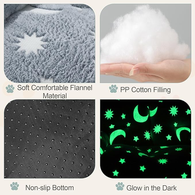 Glow-in-The-Dark Cat Couches for Indoor Cats,Pet Couch Bed with Non-slip Bottom,Pet Sofa Bed for Puppy Sleeping,Playing