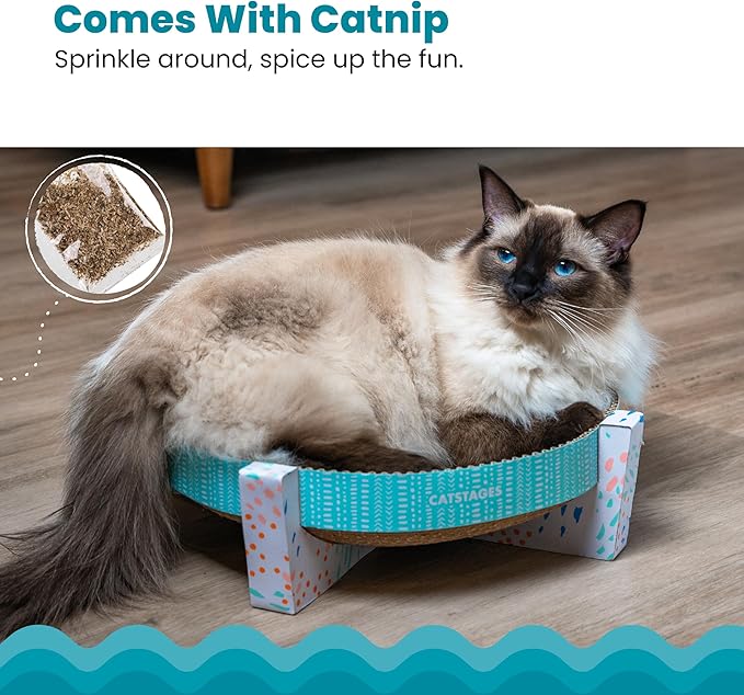 Catstages Scratch, Snuggle & Rest Corrugated Cat Scratcher With Catnip (packaging may vary)